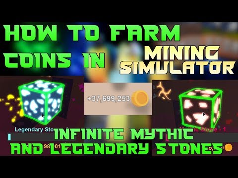 How To Farm Coins In Mining Simulator Infinite Legendary And Mythic Stones Roblox Youtube - roblox mining simulator mythic stone youtube