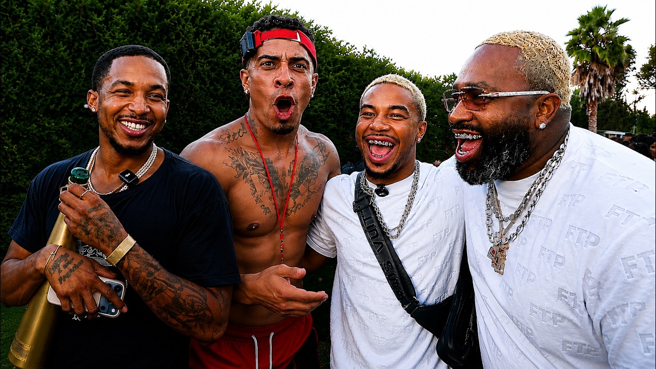 DeenTheGreat & Adrien Broner Sneak Out To Austin McBroom Pool Party! (ft. Young Thug, DDG & MORE!)