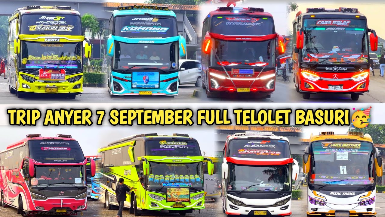 RAME FULL BUS TELOLET BASURI🥳 Hunting Bus Trip Anyer  Di Pusat Oleh Oleh CM7👏