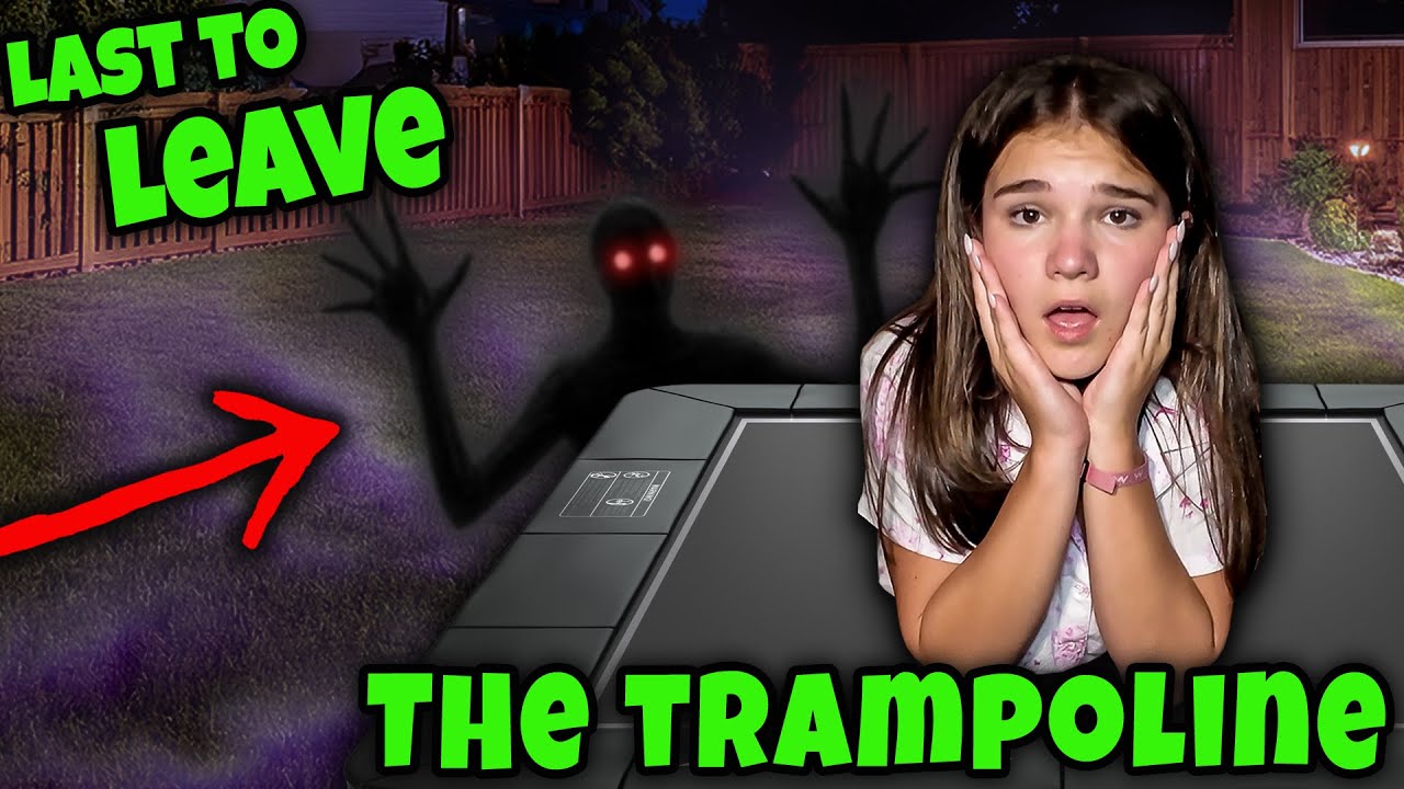 Last To Leave The TRAMPOLINE AT NIGHT!! Someone Was Watching Us!