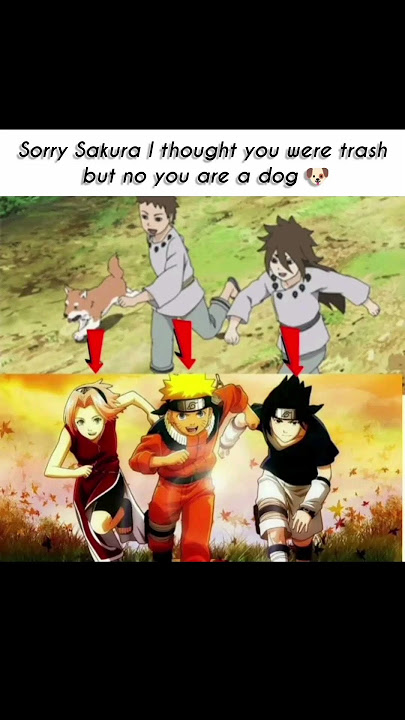 Sorry Sakura I Thought You Were Trash But No You Are Dog 🐶 #sakura #sasuke #kakashi #naruto #shorts