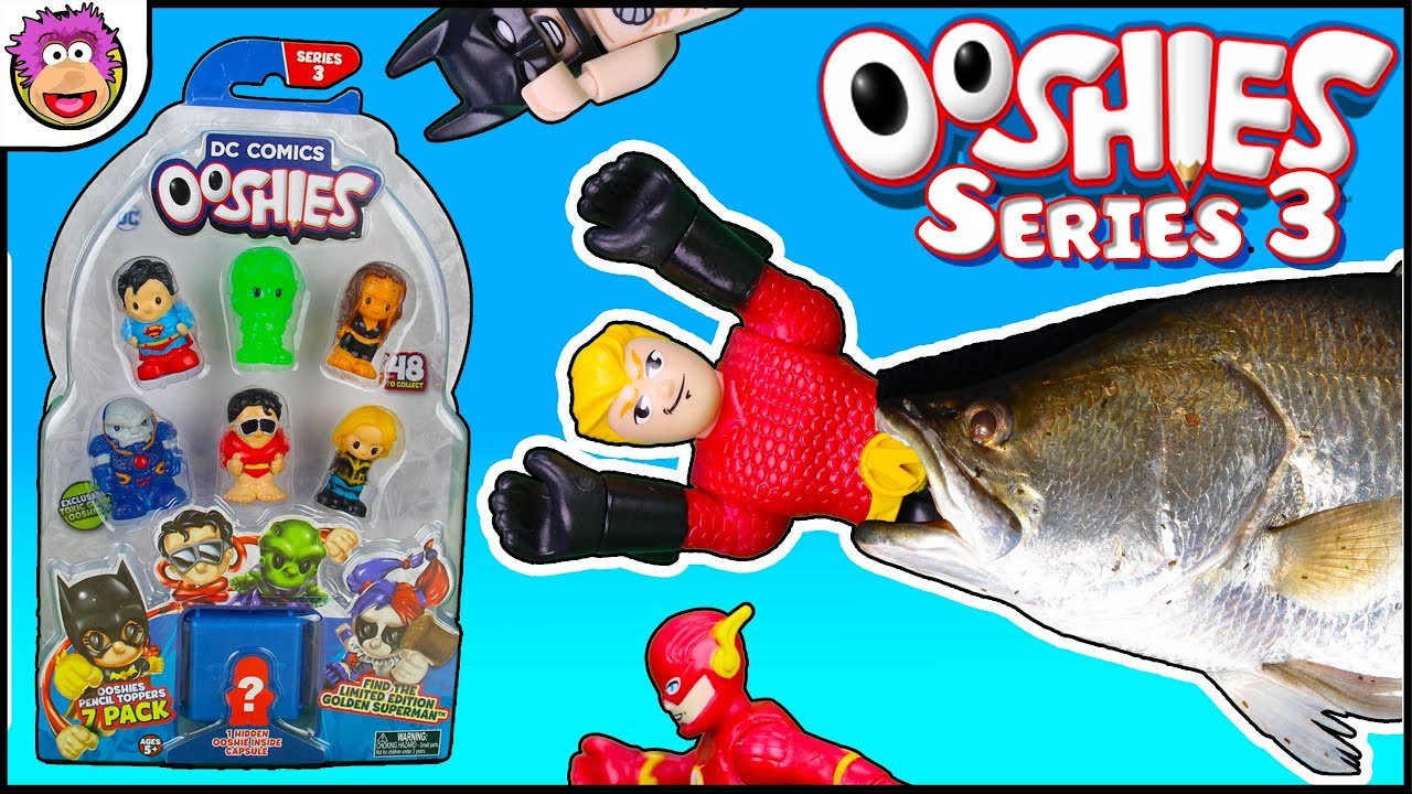 DC Comics Ooshies Series 3 - Aquaman & Pals find Ooshies under the sea! Justice League 7 Pack