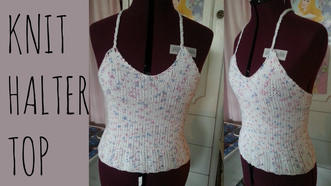 Knit Halter Top, Easy Pattern