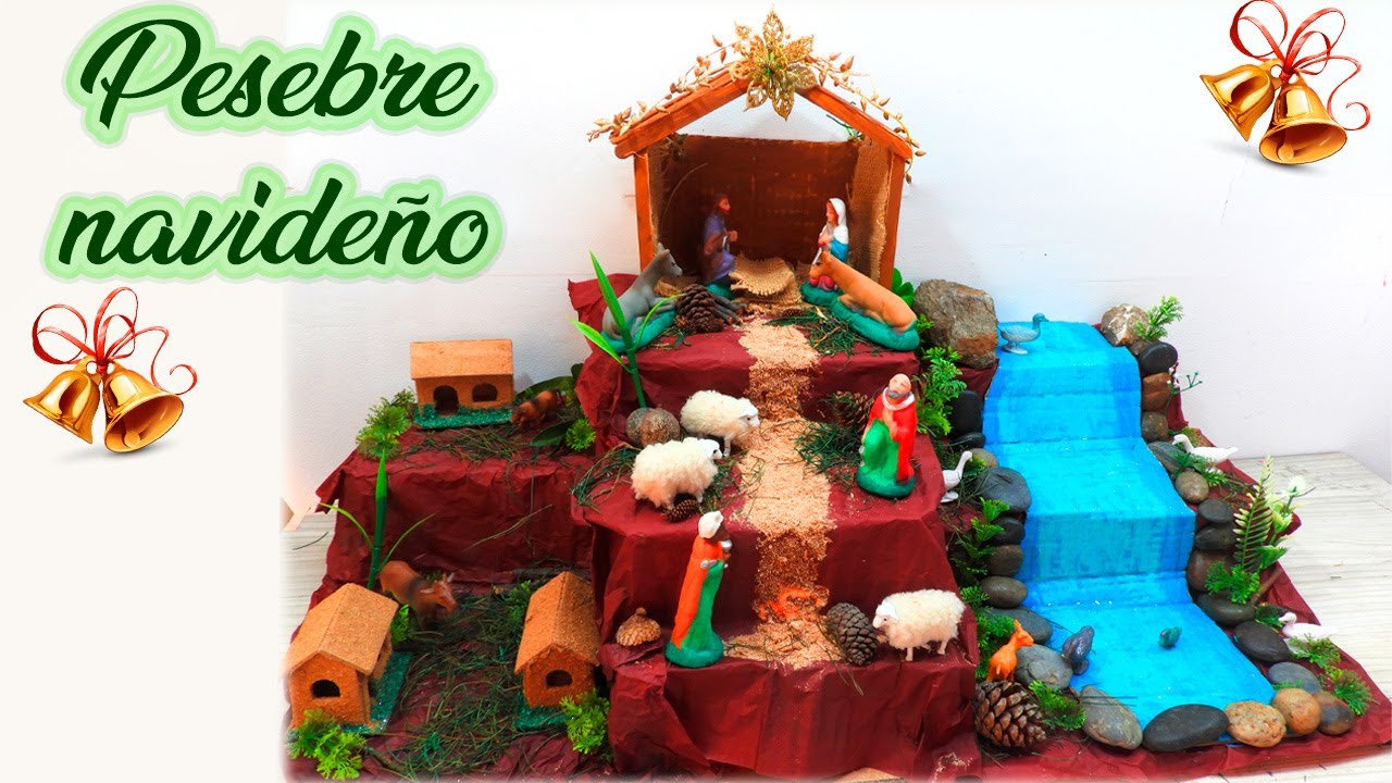 COMO HACER UN PESEBRE NAVIDEÑO - YouTube