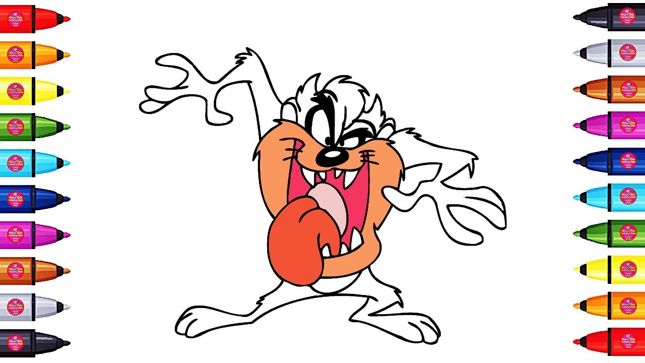 Tasmanian Devil Cartoon Coloring Pages