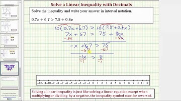 Ej: resolver una desigualdad lineal con decimales