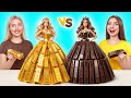 チョコレートの食べ物 vs 本物の食べ物のチャレンジ | 素晴らしいらしい食べ物のハック Super Hyper DO