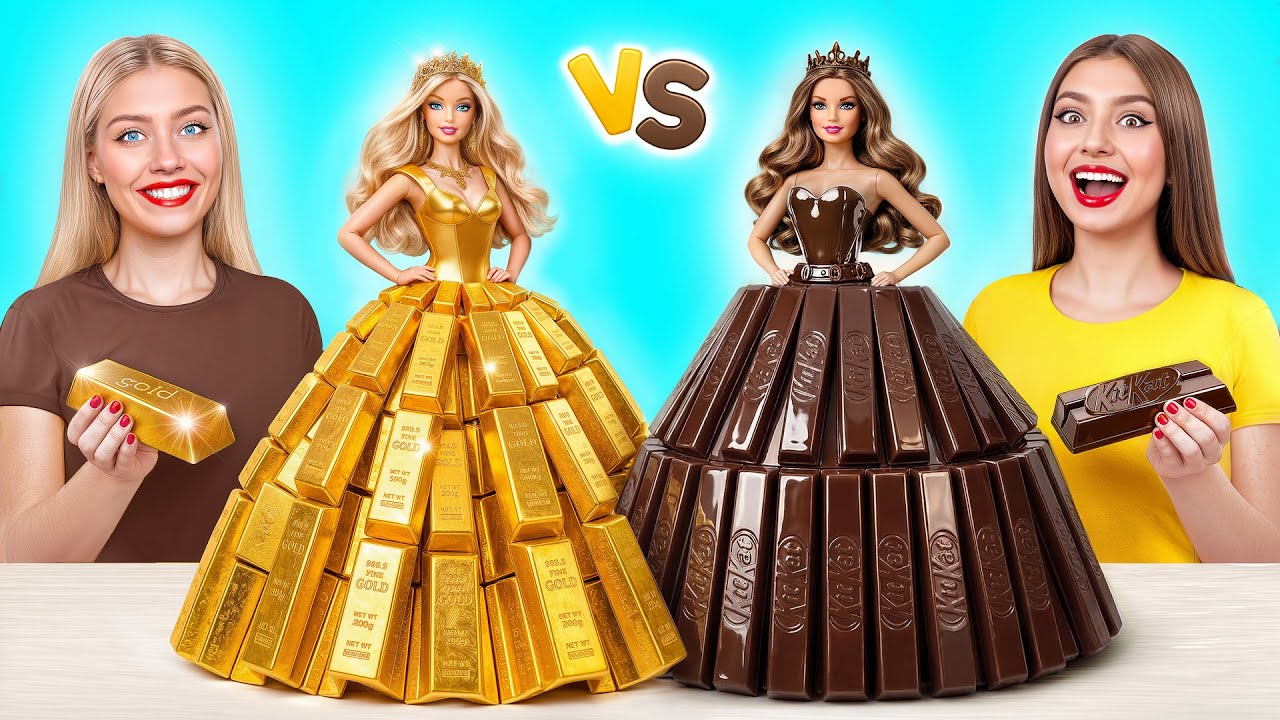 チョコレートの食べ物 vs 本物の食べ物のチャレンジ | 素晴らしいらしい食べ物のハック Super Hyper DO