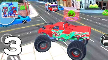 Flying Monster Truck Transform Elephant Robot Game - Survival Part 3 (Android GamePlay Walkthrough)