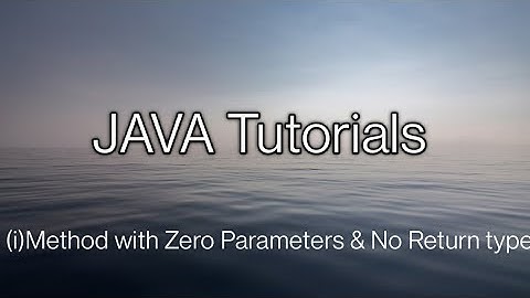 Functions with no parameters and no return type in java