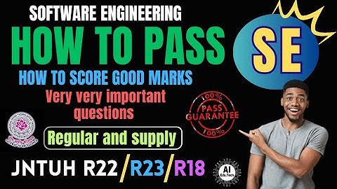 SE-Important questions-How to pass-Btech 2nd year-R22-Jntuh