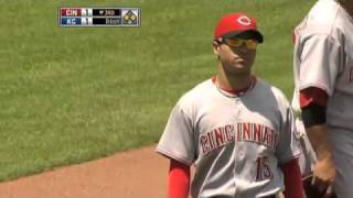 2009/06/14 Hairston's rough day at third