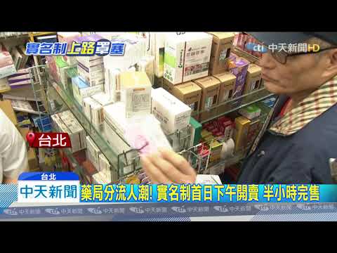 20200206中天新聞　有藥局下午才開賣！　口罩實名制首日民眾排隊搶