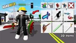 New 10 Code Items 3D Handheld Weapon In Brookhaven - Roblox