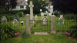 The Historic 1830 Irish Barney Street Cemetery in Downton Newport, RI. 4k Walk-through in Downtown