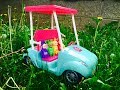 GOLF CART Ride with the TELETUBBIES TOYS!!