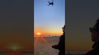 Takeoff Drone DJI Mavic Air 2 - Sunset