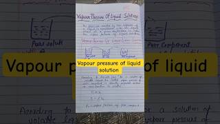 Vapour Pressure Of Liquid Solution in 20 sec #shortsfeed #shorts #viral #trending #viral