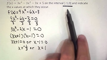 DM 06: 03-Absolute Extrema Exercises