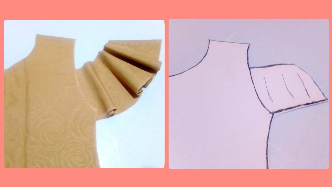 كم الجرس بلاستيك  بطريقة سهلة ومبسطة بدون باترون/ Manche cloche sans patron