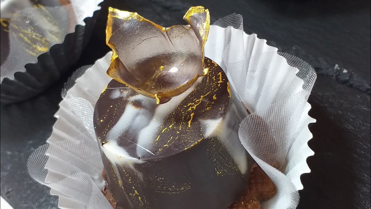 #حلويات_العيد_2021 صابلي راقي بريستيج  بتزيين  رخامي ذهبي + طريقة إستعمال ورق الارز 😍😍💯