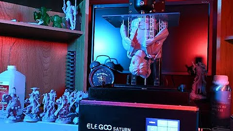 Time Lapse - Resin 3D Print - Hex3D - Luke & Yoda - Elegoo Saturn - 4K