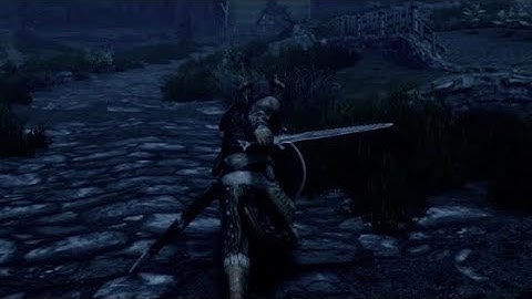 Skyrim dual wielding￼ run animation glitch with Shield.
