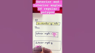 Exterior and interior angles of regular polygon |angles | regular polygon #shortfeed #mathshortcut