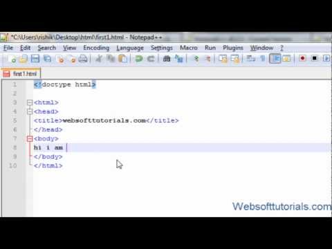 html and css in hindi / urdu Tutorial - 3 - creating first html page