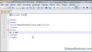 html and css in hindi / urdu Tutorial - 3 - creating first html page