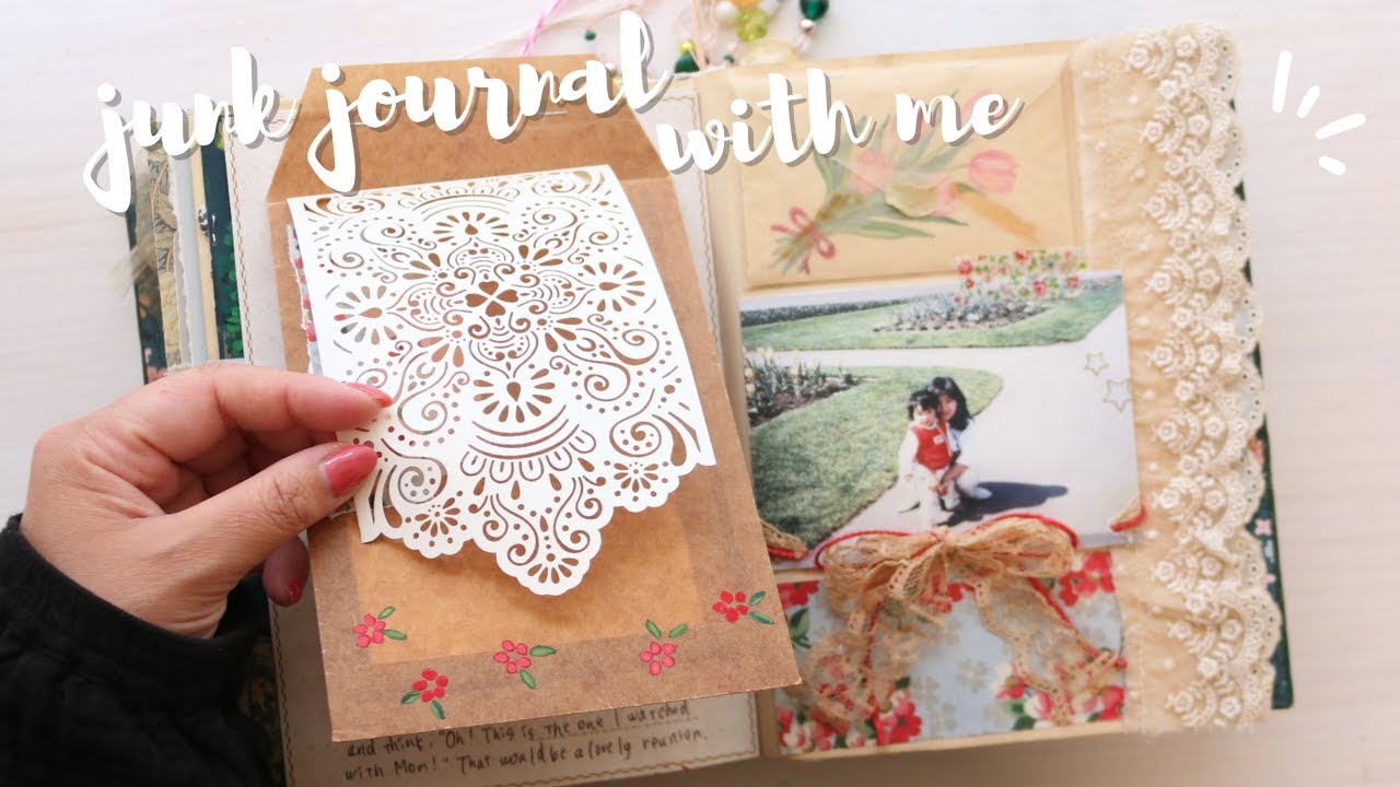 junk journal with me | my first movie memory and a page for mother’s day