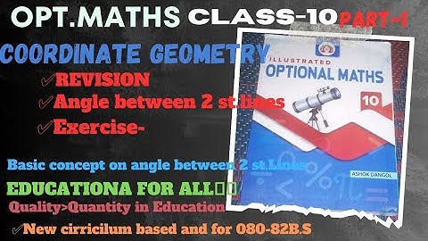 class10 coordinate geometry angle between two straight lines part1 opt.maths class10 tct tutorials