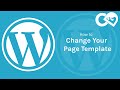 How to Change Your Page Template in Block Editor