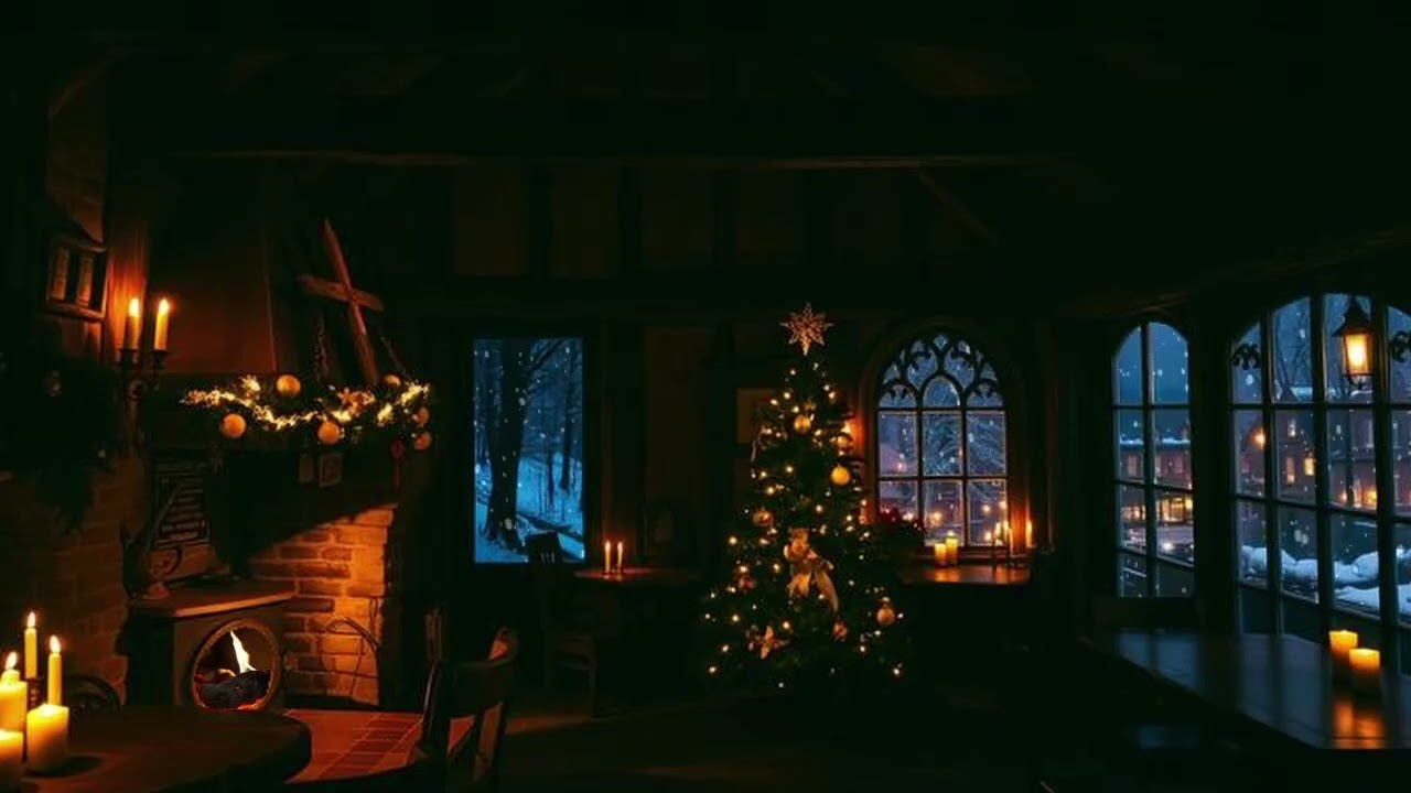 A Welcoming Abode - Winter Tavern Fireplace