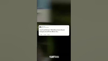 Fast Food Workers, What Item Everyone Should Avoid #reddit