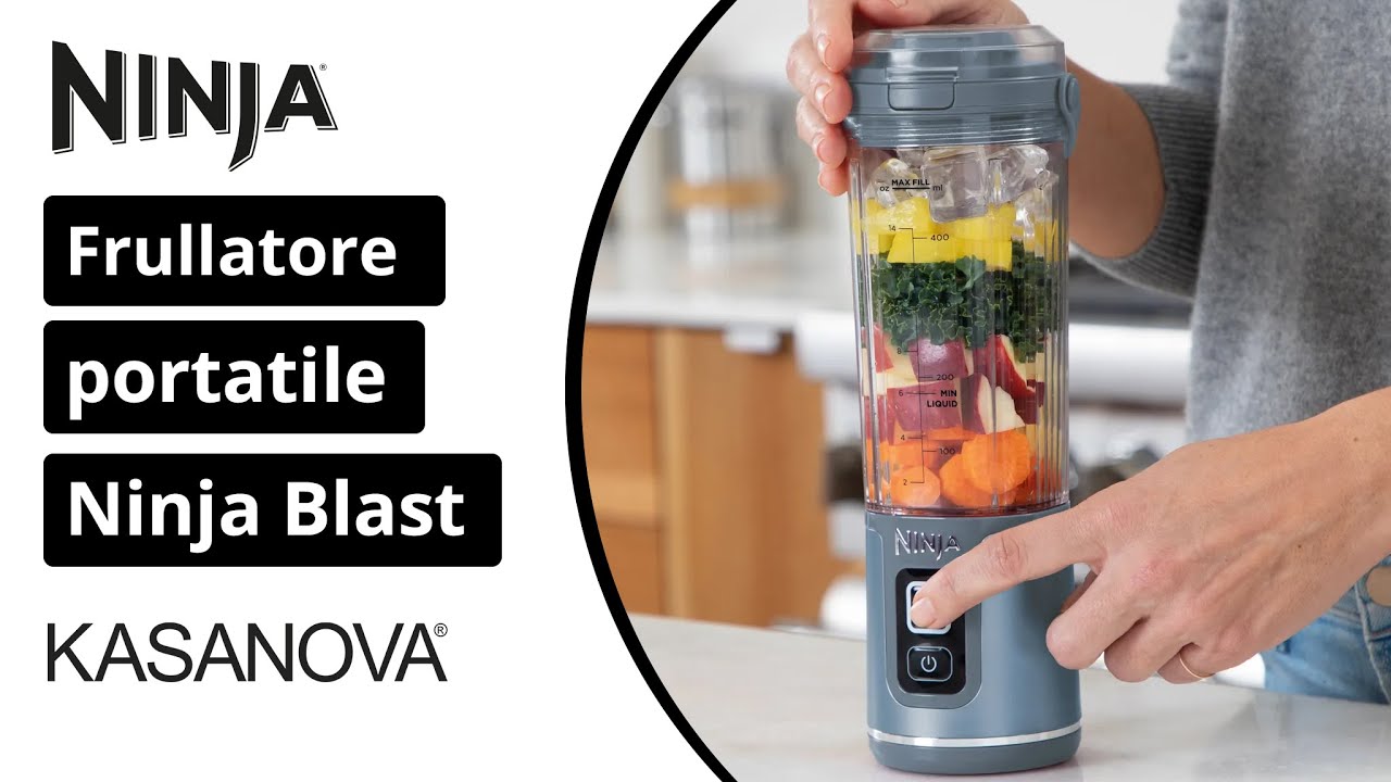 Ninja Blast BC151PR Frullatore Portatile 18oz - Viola, Ricaricabile USB-C, Perfetto Per Smoothie E Frullati
