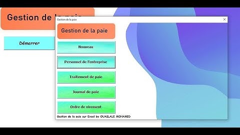 Application de GESTION DE LA PAIE avec le VBA d