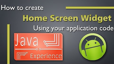 Creating home screen widget in Android Tutorial