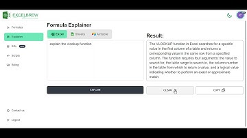 Explain Excel, Sheets and Airtable formula with AI https://gptexcel.uk #excel #ai