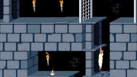 Prince of Persia 1989, how to finish level 1 quickly without getting the sword