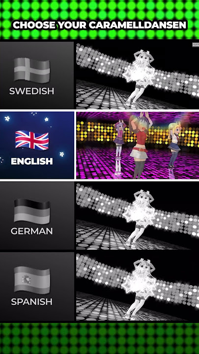 Caramelldansen X4 SE 🇸🇪 GB 🇬🇧 DE 🇩🇪 or ES 🇪🇸 which version you like the most #caramellagirls #shorts