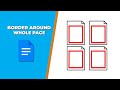 how to insert a border around the whole page in Google Docs
