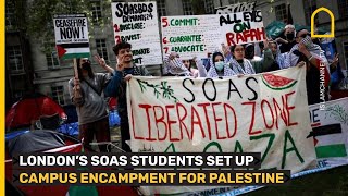 London's SOAS students set up pro-Palestinian encampment by Islam Channel 631 views 6 days ago 1 minute, 44 seconds