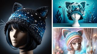 Crochet Cat Hats Ai Design Ideas Compilation - Soft Upbeat Jazz Background Music screenshot 4