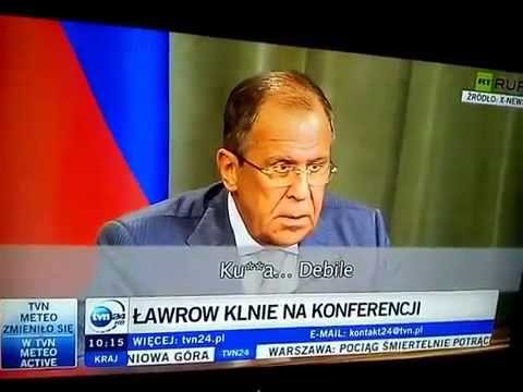 Ławrow klnie na konferencji Ławrow klnie na konferencji
