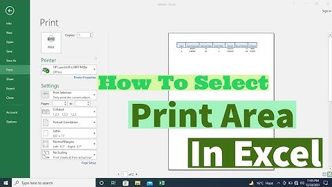 How To Select Particular Print Area In MS Excel | Printing An Area in Excel