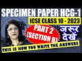 HISTORY AND CIVICS SPECIMEN PAPER 2023 SOLVED | ICSE BOARDS 2023 CLASS 10 | SPECIMEN PAPER | PART 2