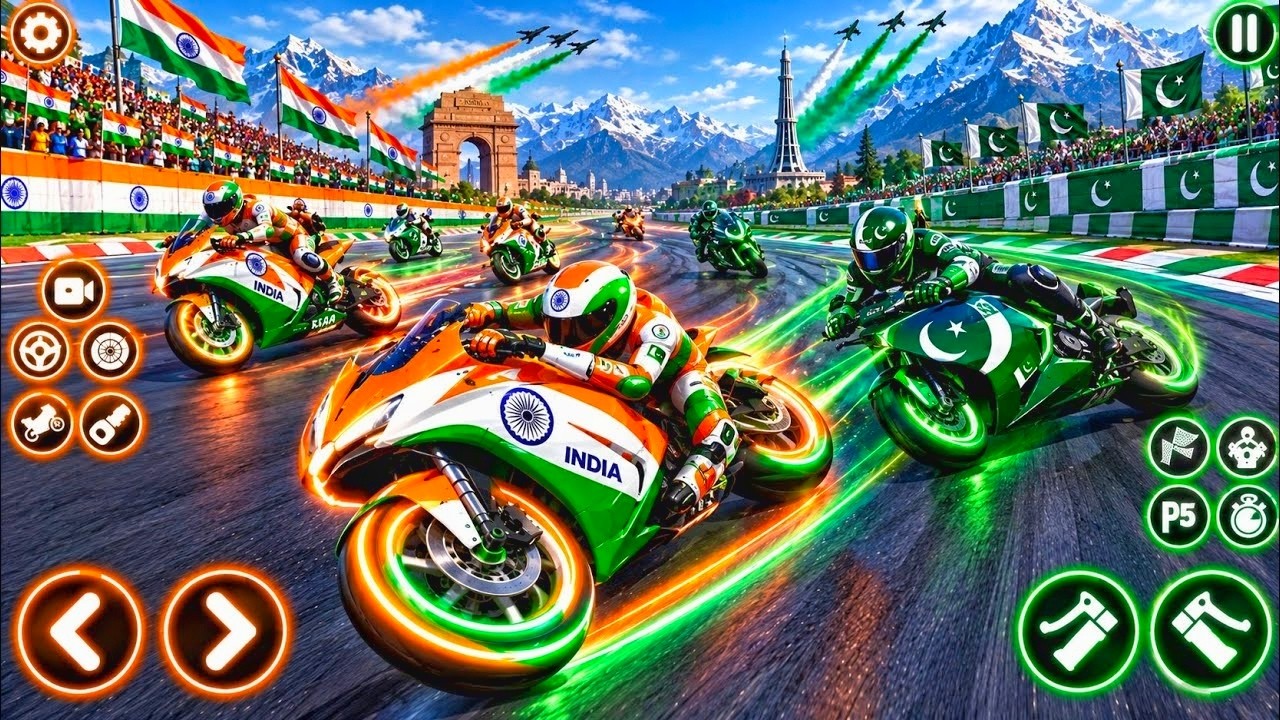 🇮🇳🏍️🇵🇰 IND VS PAK Bike Racing Challenge | EXTREME Speed Bettle💥 - YouTube