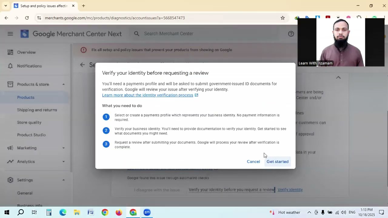 How to Complete Merchant Identity Verification in Google Payments Center