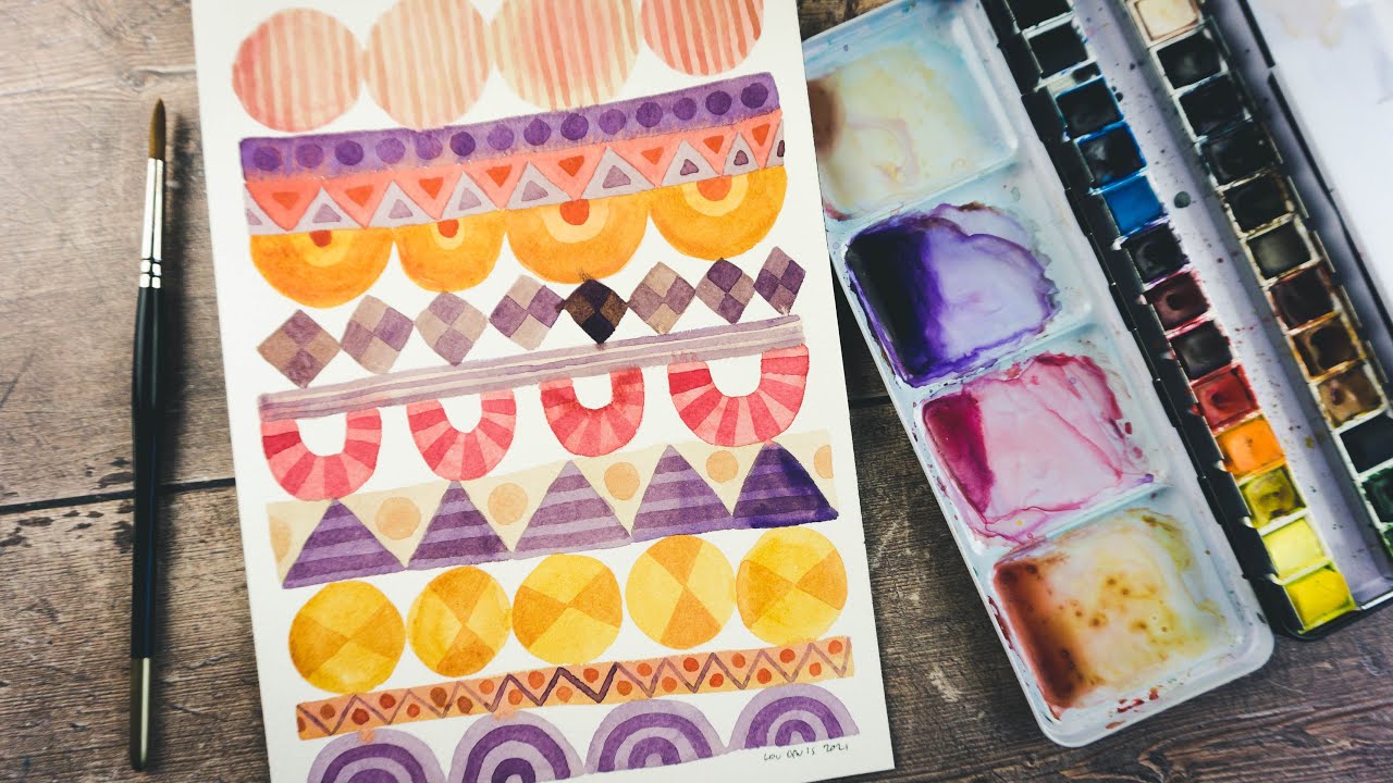 Paint with Me | Bold Patterns in Watercolour
